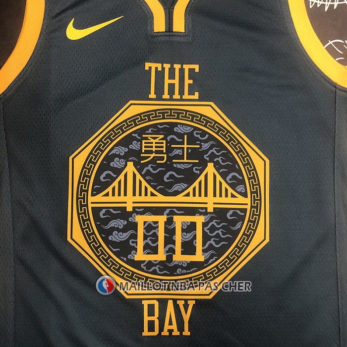 Maillot Golden State Warriors Jonathan Kuminga NO 00 Ville 2018-19 Bleu